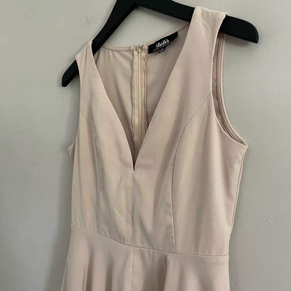LuLu's | Sublime Time Beige Skater Dress | Sz Med - Picture 9 of 14